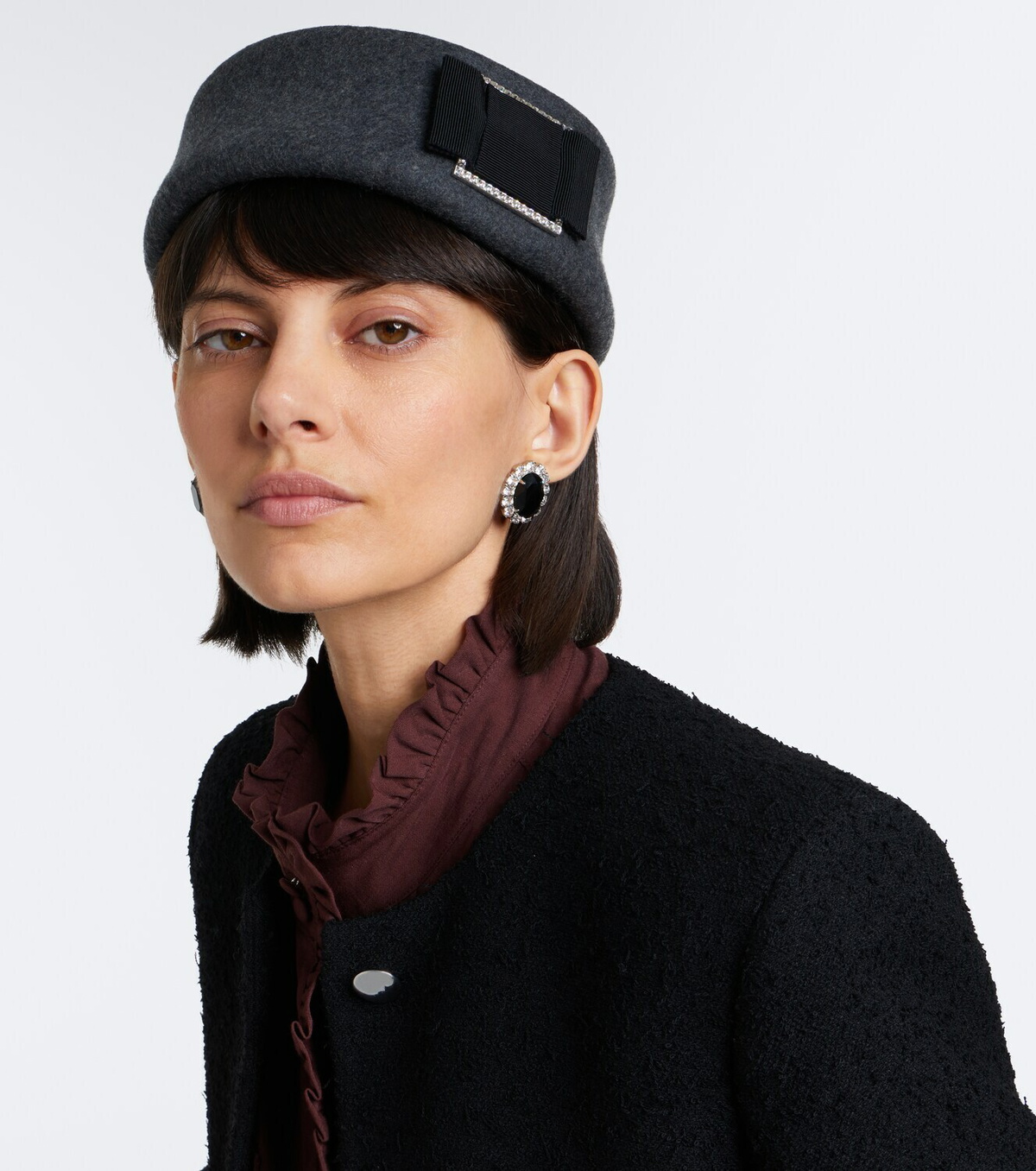 Roger Vivier Embellished wool felt hat