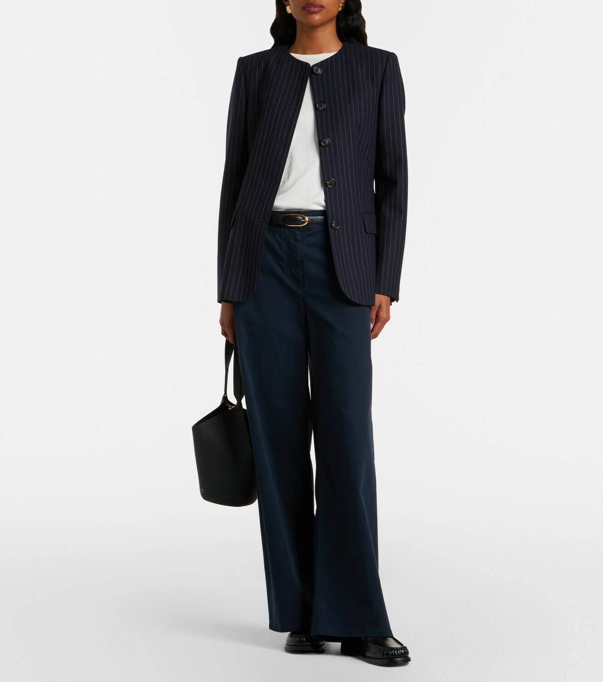 Nili Lotan Gertrude pinstripe virgin wool jacket
