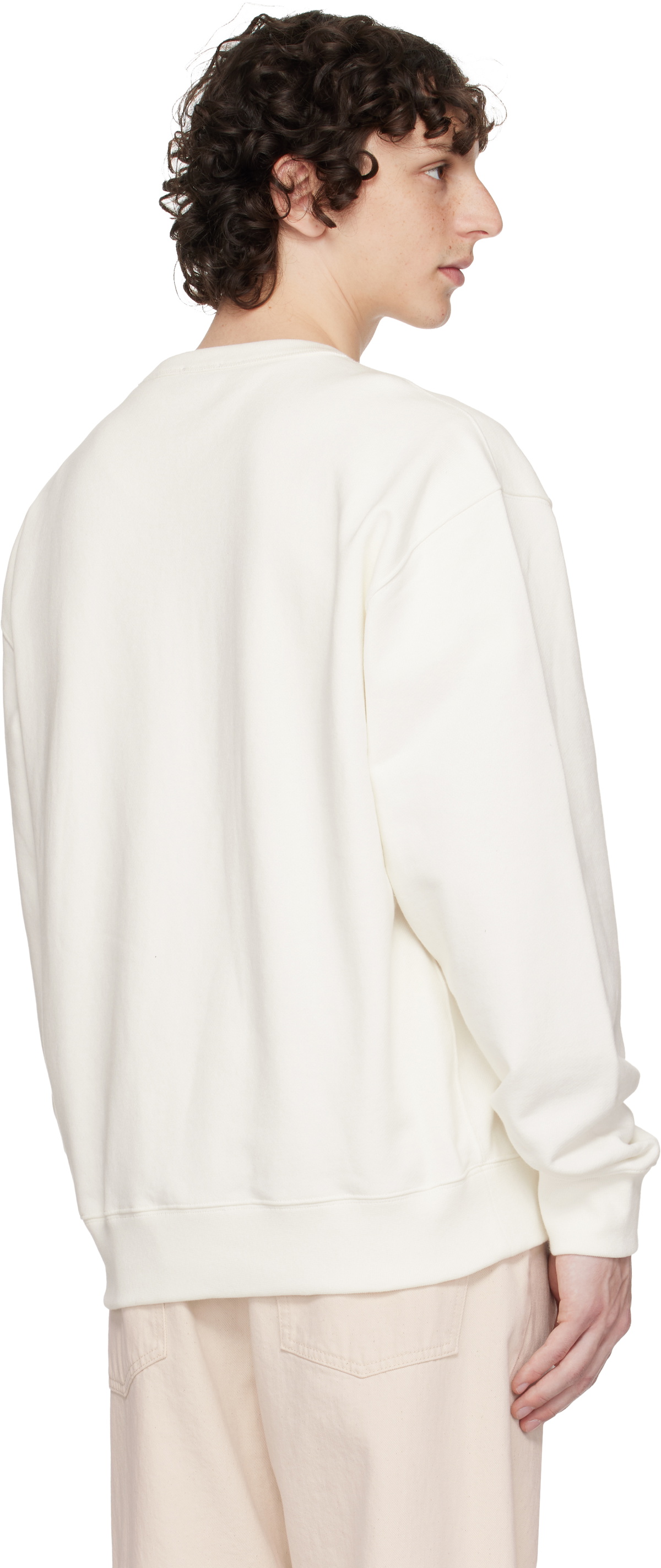 Burberry White Intarsia EKD Sweatshirt
