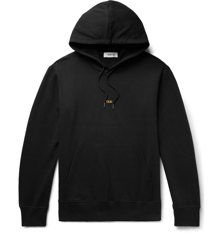 Photo: Helmut Lang - Taxi London Logo-Print Loopback Cotton-Jersey Hoodie - Men - Black