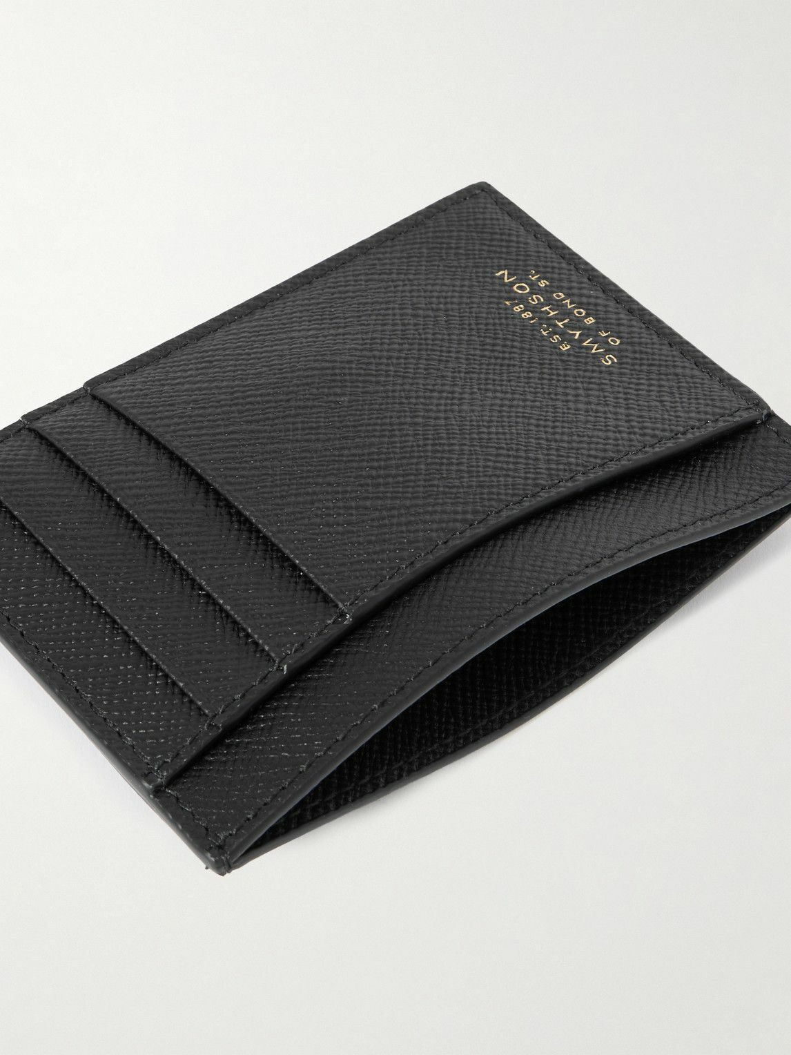 SMYTHSON - Panama Cross-Grain Leather Cardholder