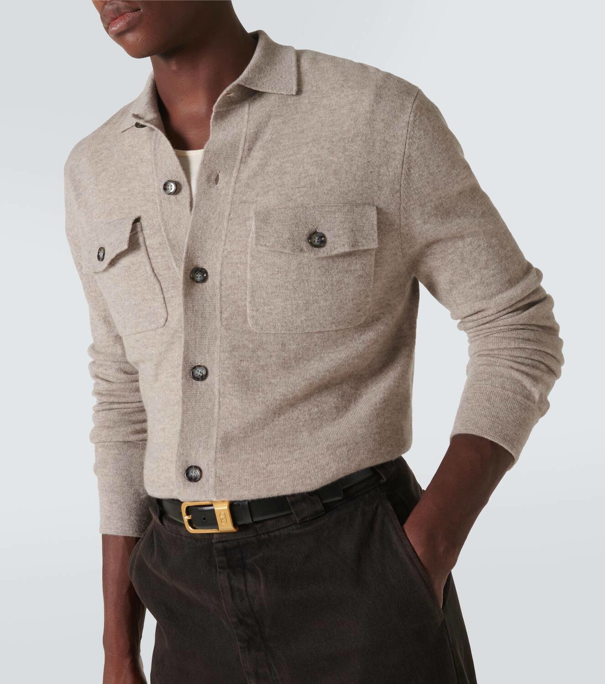 Allude Wool and cashmere overshirt