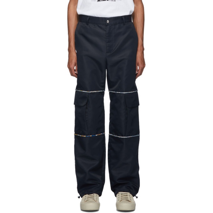 Photo: paria /FARZANEH Navy Pocket Panel Trousers