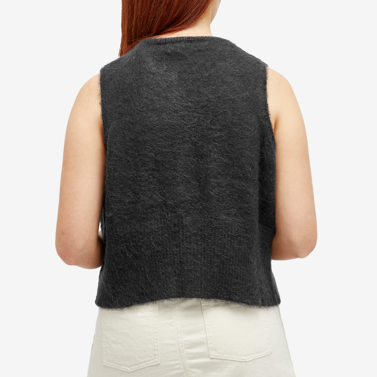 Beams Boy Women's G. Button Vest in Charcoal.G 
