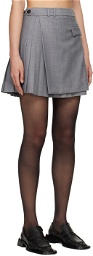 lesugiatelier Gray Wrap Miniskirt