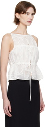 BEC + BRIDGE White Zalea Gathered Tank Top