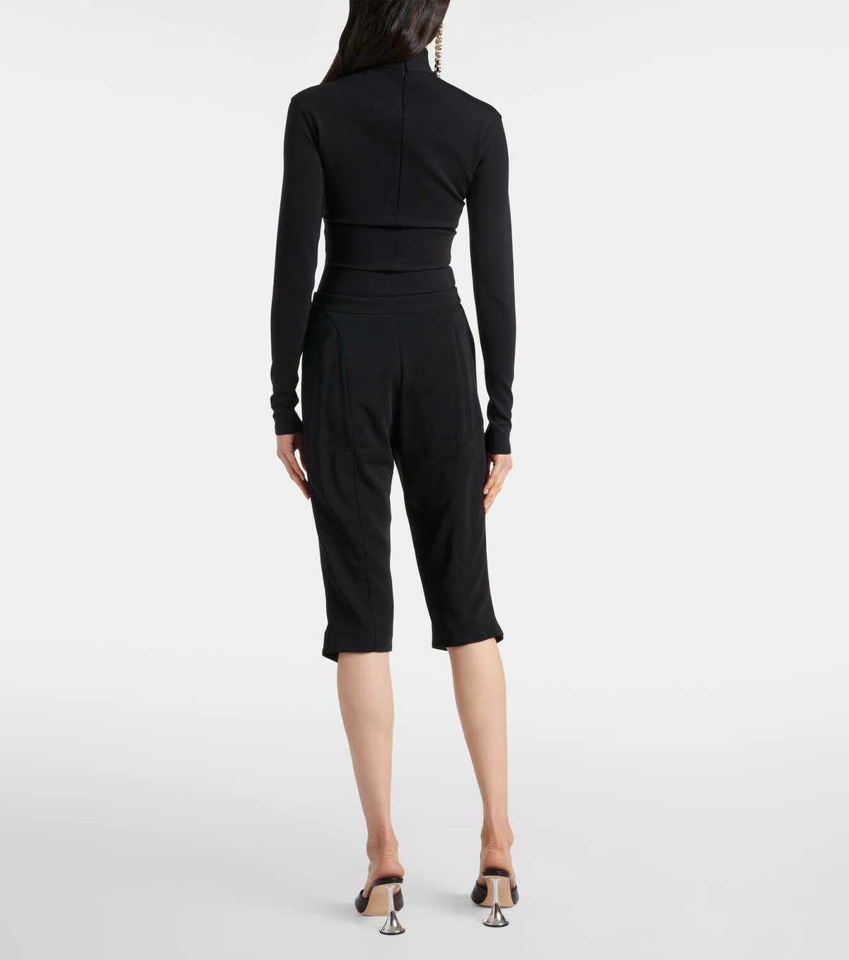 Mugler Pierced capri pants