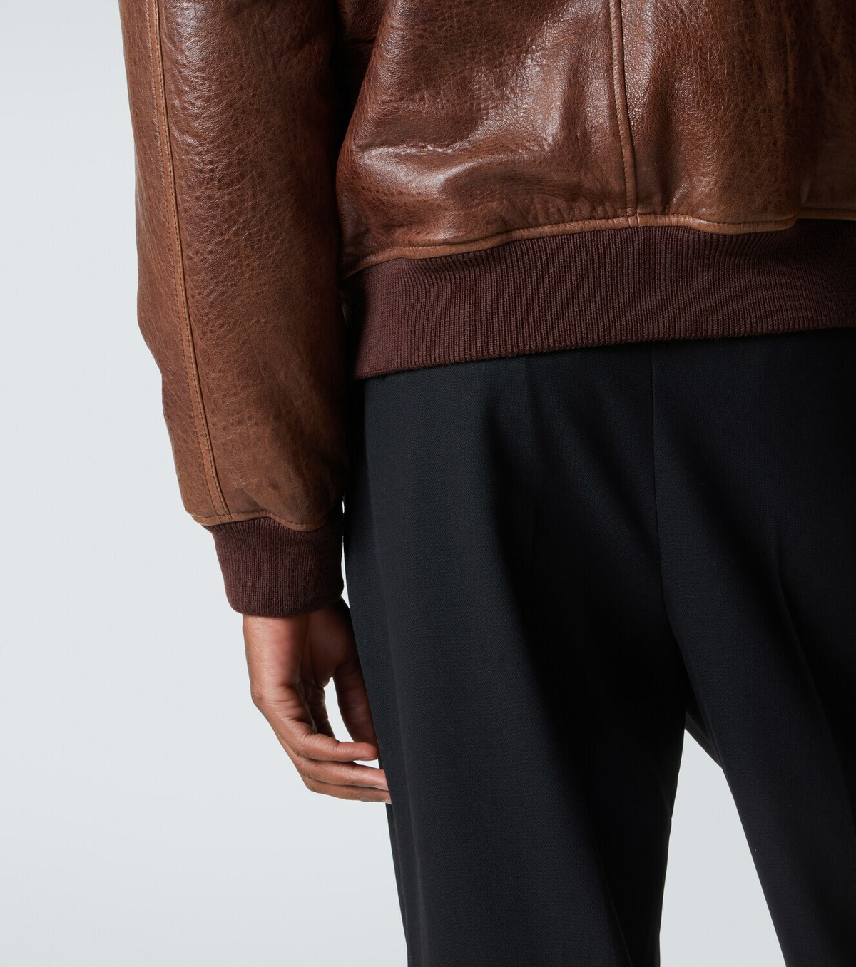 Saint Laurent Leather bomber jacket