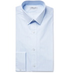 Charvet - Light-Blue Slim-Fit Pinstriped Cotton-Poplin Shirt - Blue