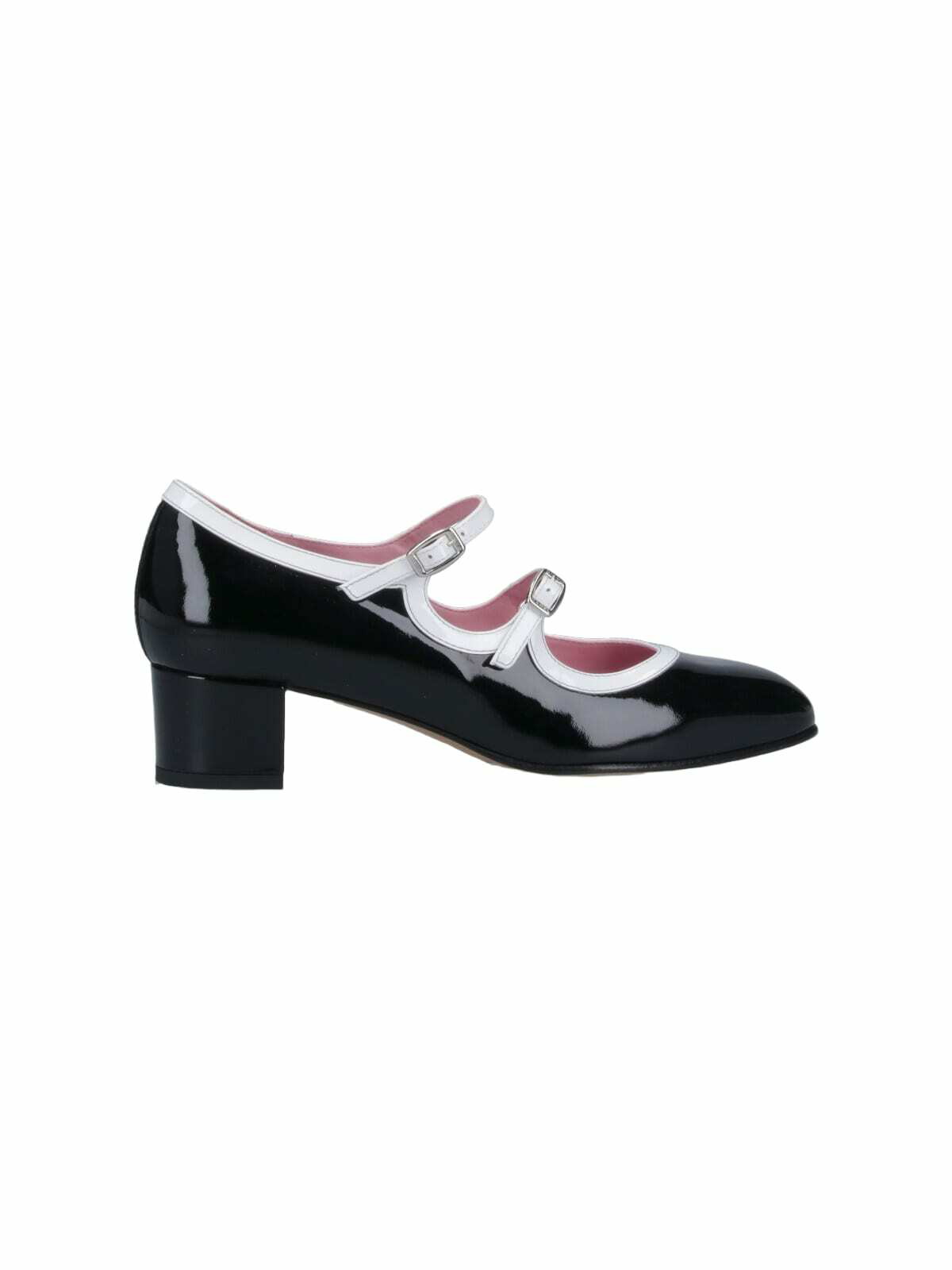 CAREL 40mm Knight Leather & Mesh Pumps Carel Paris