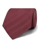 Dunhill - 8cm Striped Mulberry Silk Tie - Men - Burgundy