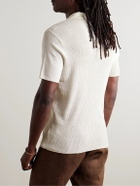 Onia - Johnny Slim-Fit Ribbed Linen-Blend Polo Shirt - White
