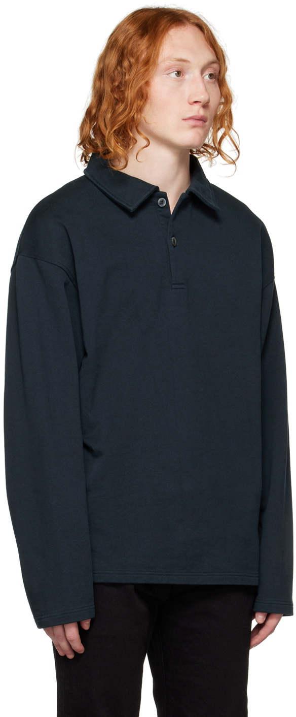 ANOTHER ASPECT Navy Spread Collar Polo
