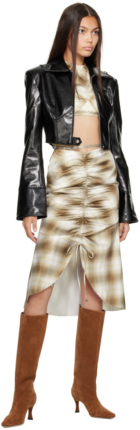 JUNEYEN Beige Belted Tank Top