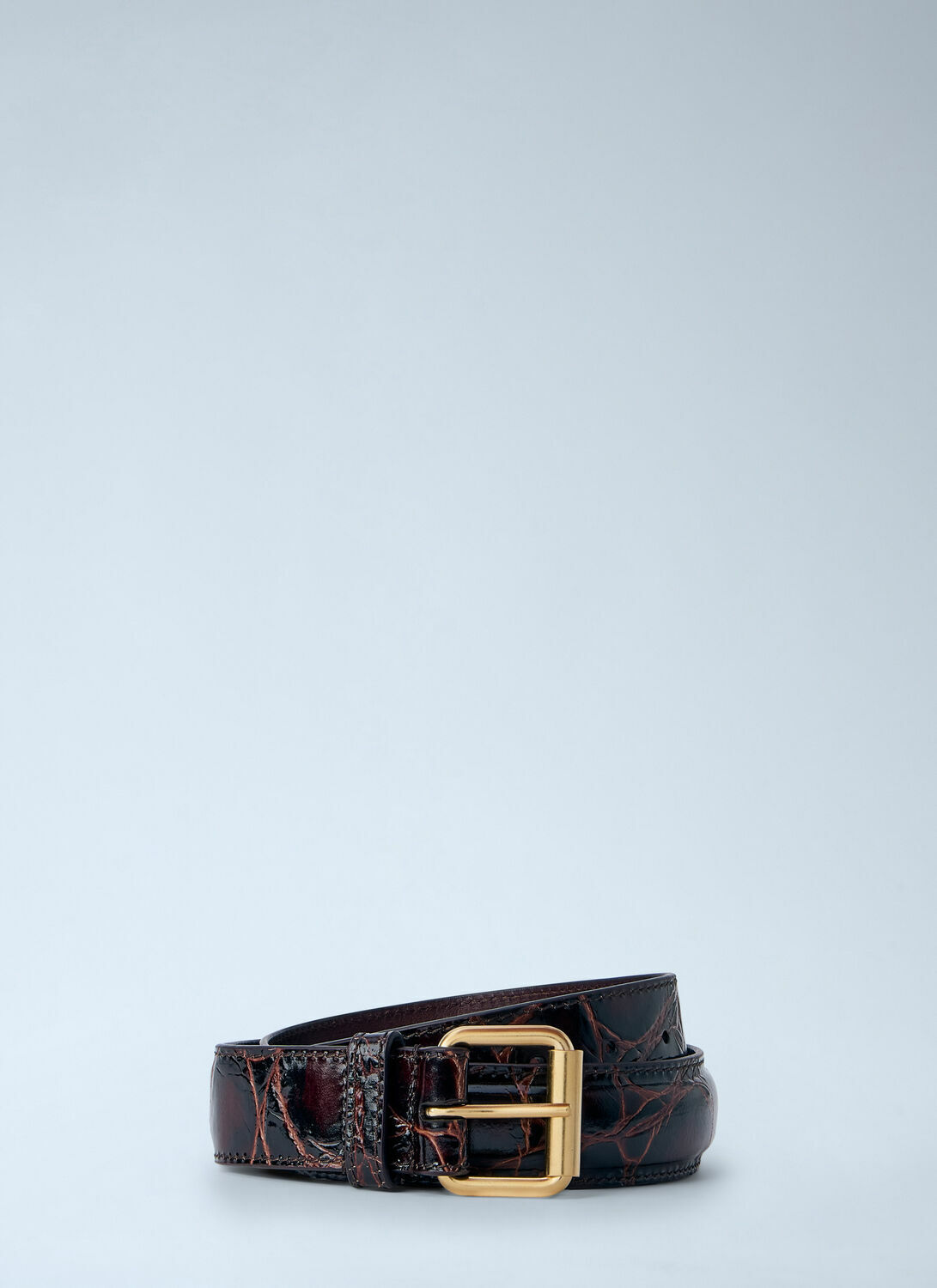 Dries Van Noten Embossed Leather Belt