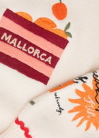 Never Fully Dressed Poema Martha Embroidered Knit Cardigan Cream