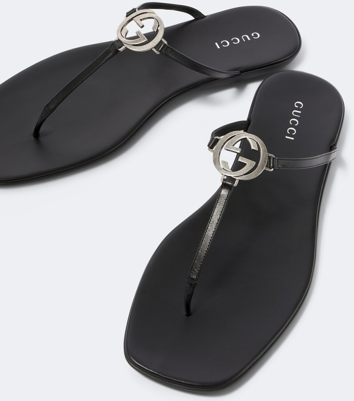 Gucci Interlocking G leather thong sandals