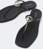 Gucci Interlocking G leather thong sandals