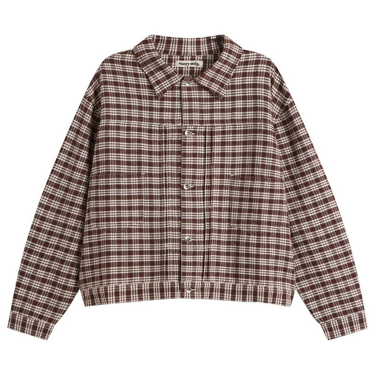 Story mfg. Check Sundae Jacket - Presented by END. in Wood