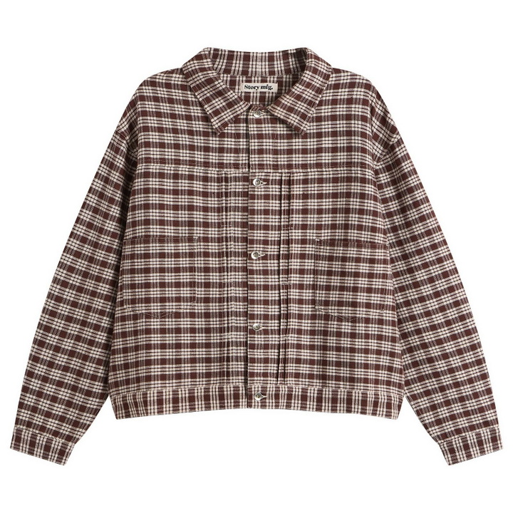 Photo: Story mfg. Check Sundae Jacket - Presented by END. in Wood