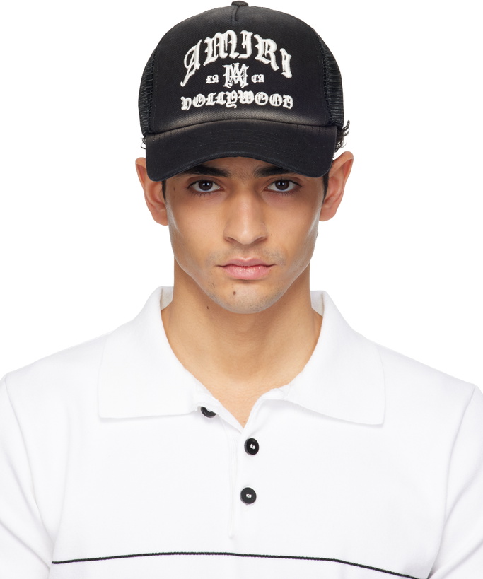 Photo: AMIRI Black 'Amiri Hollywood' Trucker Cap