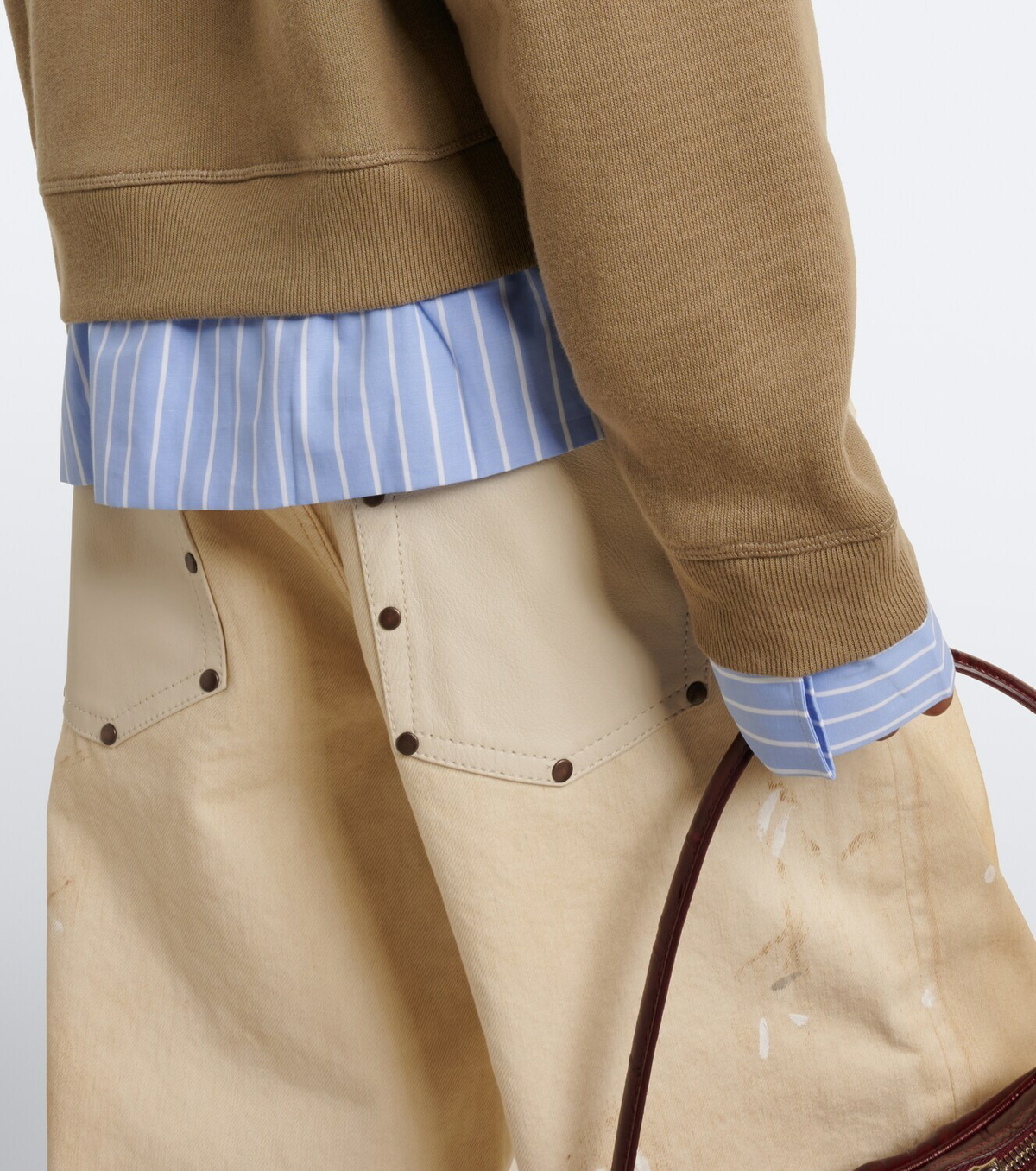 Acne Studios Layered cotton jersey sweatshirt