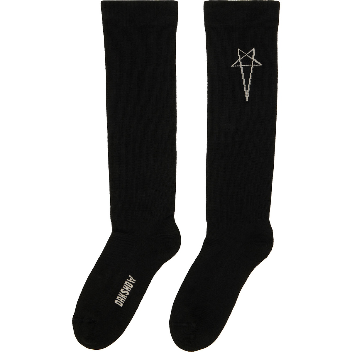 Rick Owens DRKSHDW Black Tower Pentagram Socks