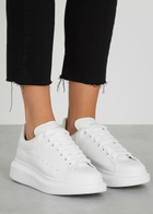Alexander McQueen Oversized White Leather Sneakers, Sneakers, White