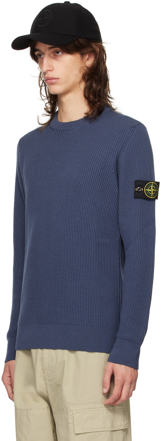 OCEAN SKY TWO TONE RIB SWEATER main image 1