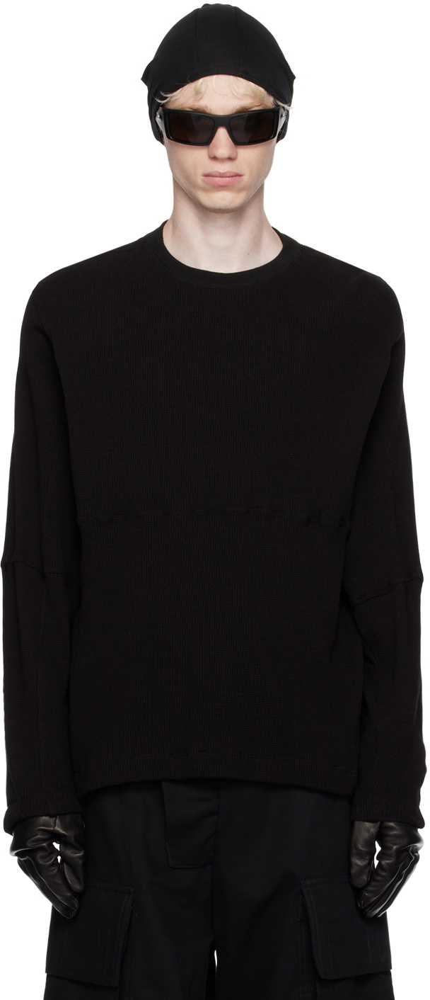 BRYAN JIMENÈZ Black Body Warmer Thermal Sweatshirt