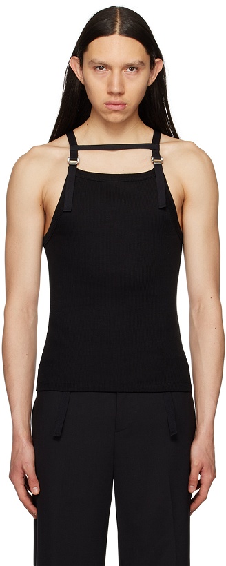 Photo: Dion Lee Black Safety Harness Tank Top