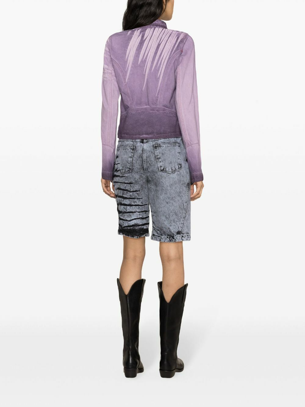 Masha Popova Purple Bleached Denim Jacket