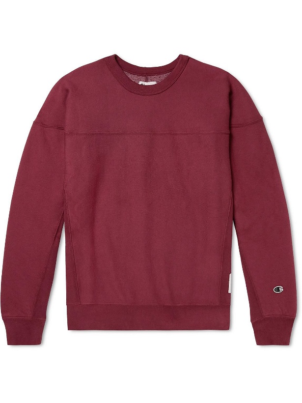 Photo: Champion - Organic Cotton-Blend Jersey Sweatshirt - Red