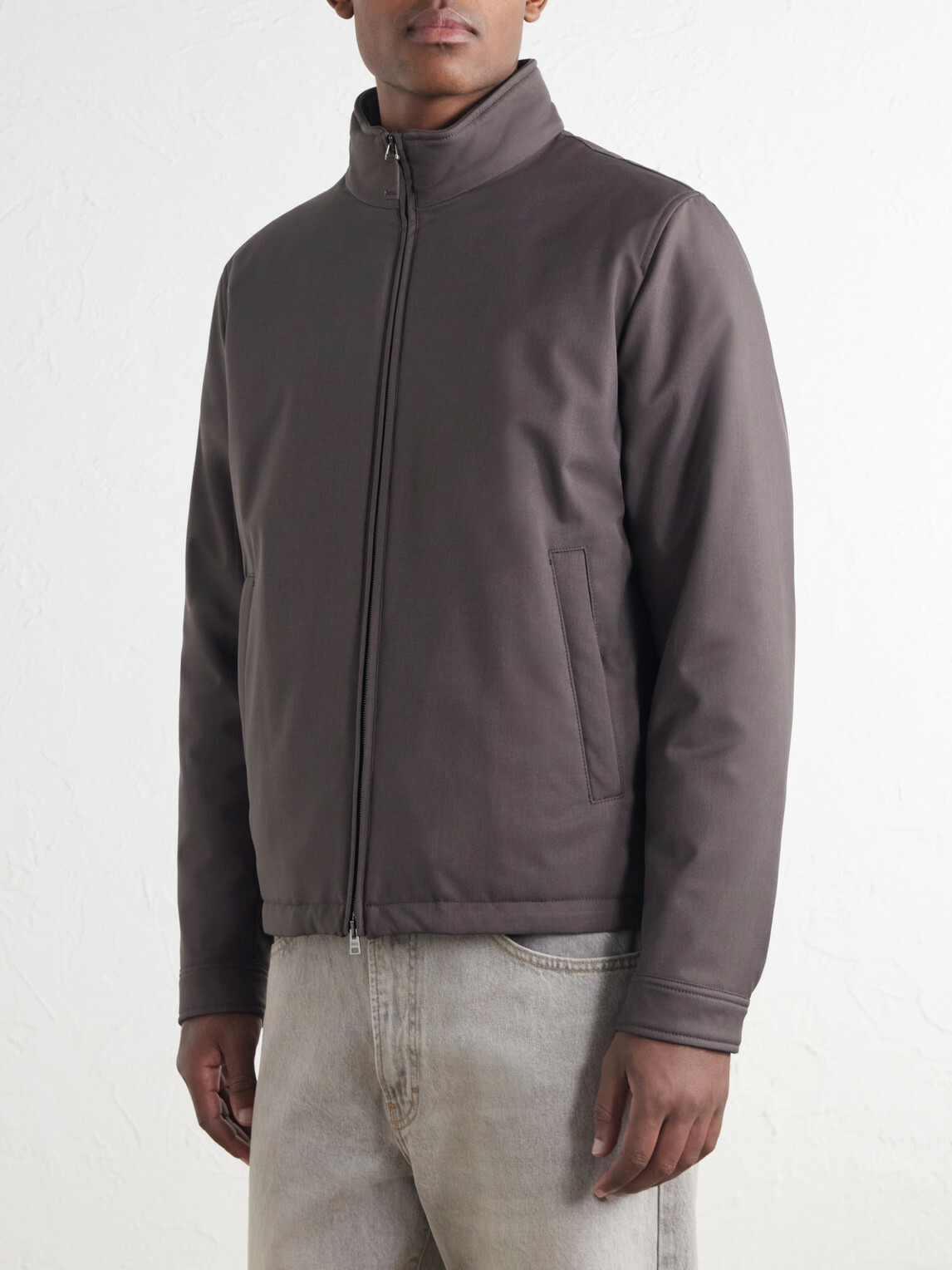 Herno - Padded Twill Bomber Jacket - Brown