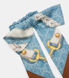 Gucci Horsebit printed silk twill scrunchie