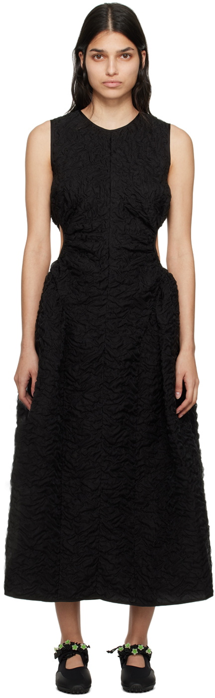 Cecilie Bahnsen Black Samara Midi Dress Cecilie Bahnsen