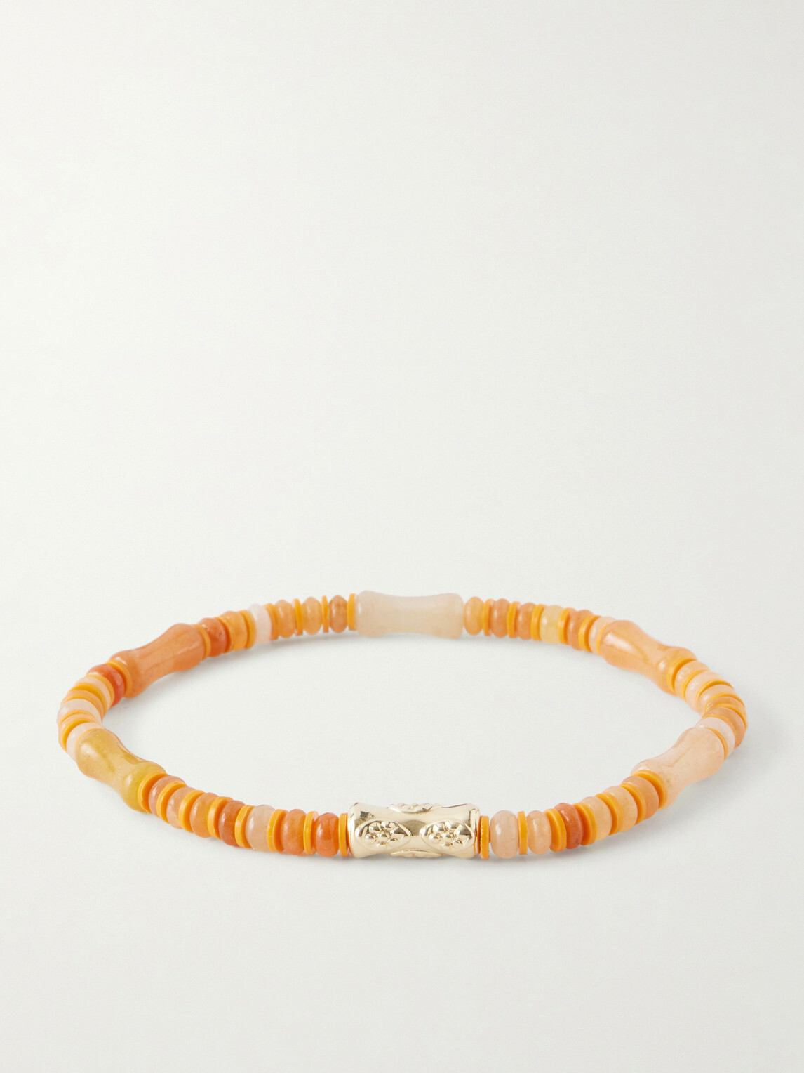Luis Morais - 14-Karat Gold Carnelian Beaded Bracelet