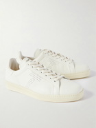 TOM FORD - Warwick Perforated Full-Grain Leather Sneakers - White