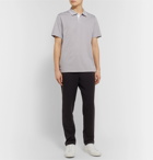 Theory - Contrast-Tipped Pima Cotton-Blend Piqué Polo Shirt - Gray