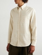 Loro Piana - Elia Button Down-Collar Checked Cotton Shirt - Neutrals