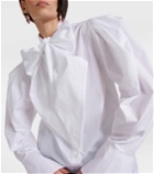 Nina Ricci Tie-neck cotton poplin blouse