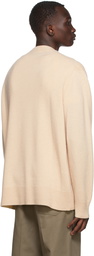 Acne Studios Beige Cashmere V-Neck Sweater