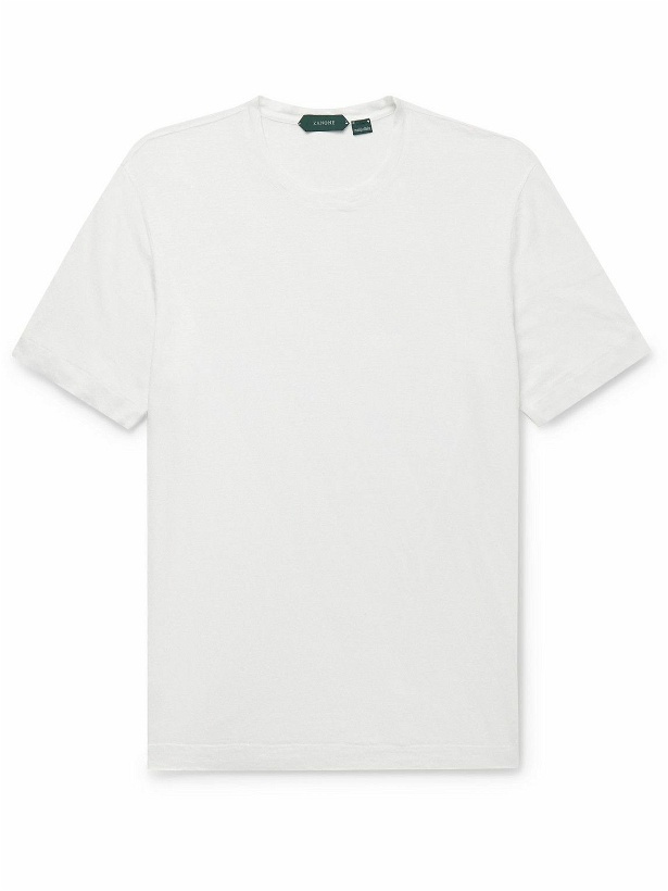 Photo: Incotex - Stretch-Linen T-Shirt - White