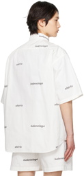 Balenciaga White Printed Shirt