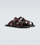 Manolo Blahnik Marvin croc-effect leather slides