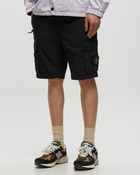 Stone Island Slim Bermuda Brushed Cotton Canvas Black - Mens - Cargo Shorts