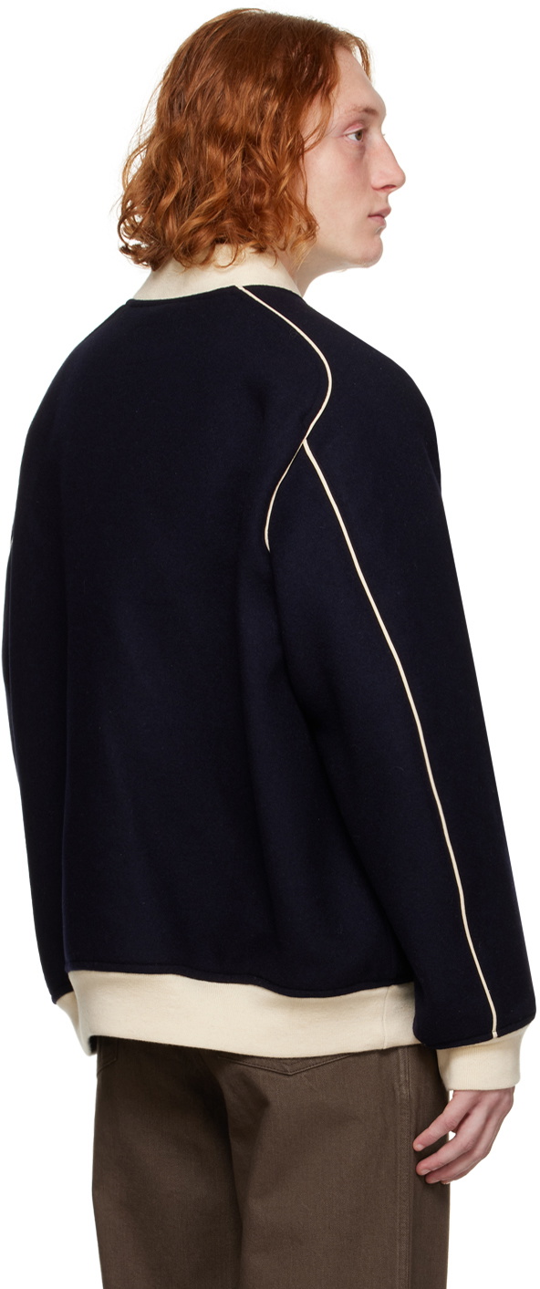 POTTERY Navy Oversized Bomber Jacket