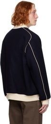 POTTERY Navy Oversized Bomber Jacket