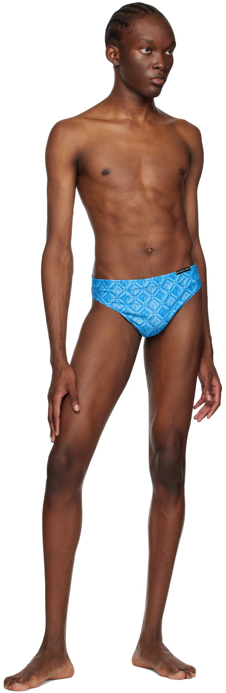 Marine Serre Blue Active Swim Briefs