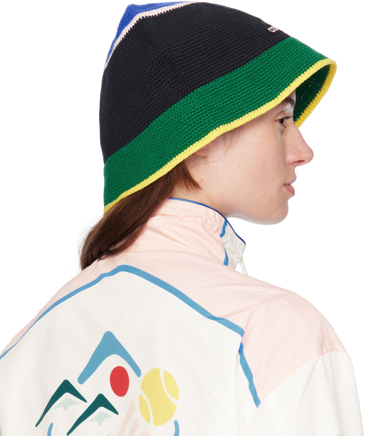 Casablanca Multicolor Crochet Bucket Hat Casablanca